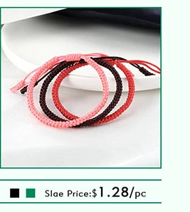 Handmade Tibetan Buddhist Braided Bracelet & Bangle Adjustable Knot Lucky Original Nylon Rope Mixed Color Women Men Bracelets