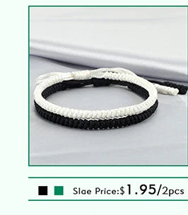 Handmade Tibetan Buddhist Braided Bracelet & Bangle Adjustable Knot Lucky Original Nylon Rope Mixed Color Women Men Bracelets