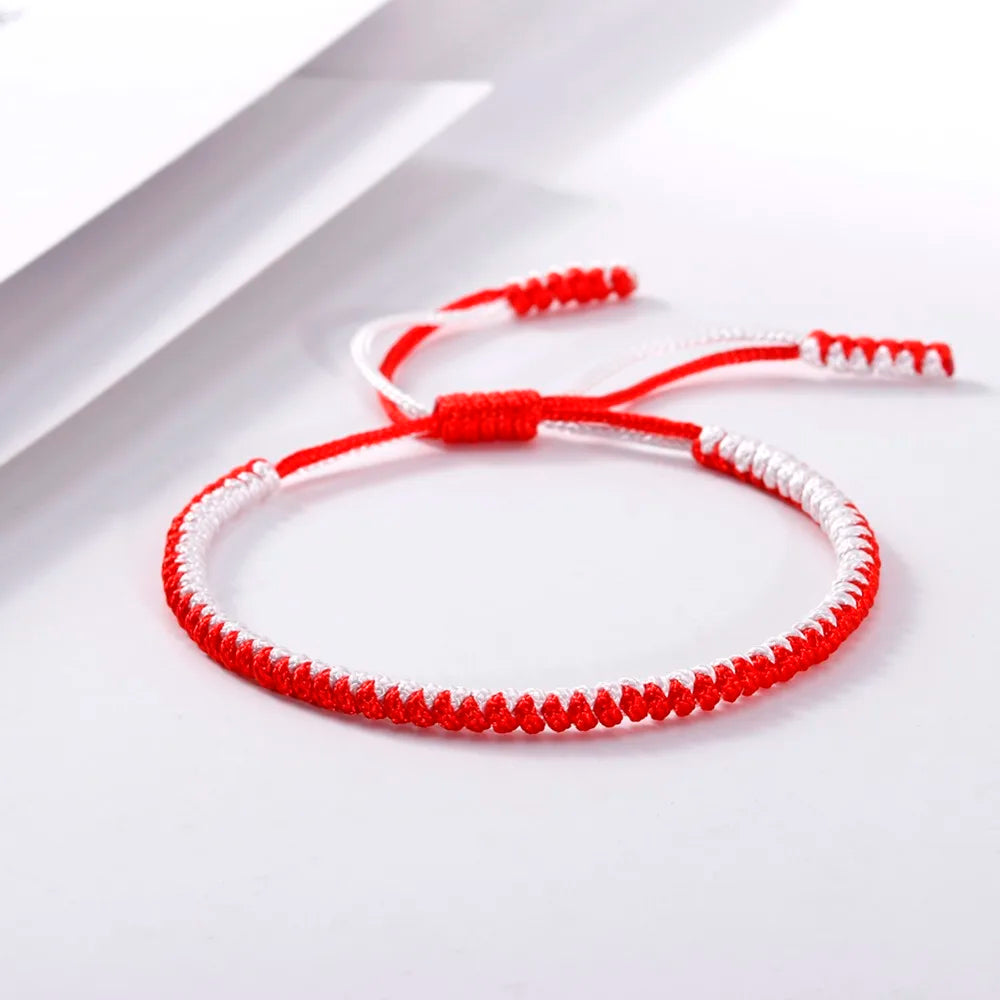Handmade Tibetan Buddhist Braided Bracelet & Bangle Adjustable Knot Lucky Original Nylon Rope Mixed Color Women Men Bracelets