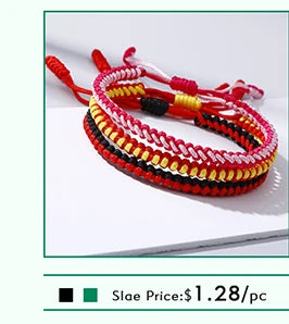 Handmade Tibetan Buddhist Braided Bracelet & Bangle Adjustable Knot Lucky Original Nylon Rope Mixed Color Women Men Bracelets