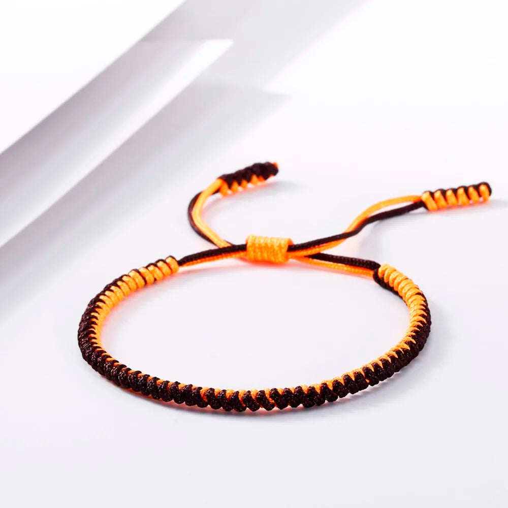 Handmade Tibetan Buddhist Braided Bracelet & Bangle Adjustable Knot Lucky Original Nylon Rope Mixed Color Women Men Bracelets