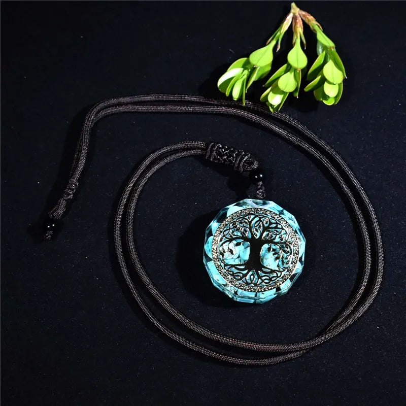 Orgonite Necklace Tree Of Life Pendant Energy Stone Reiki Chakra Yoga Necklace Healing Meditation orgonite protection Pendant