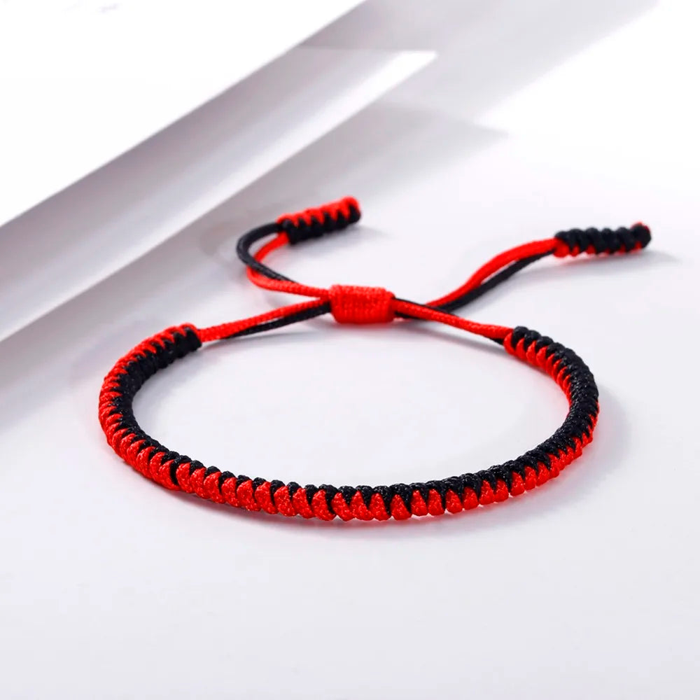 Handmade Tibetan Buddhist Braided Bracelet & Bangle Adjustable Knot Lucky Original Nylon Rope Mixed Color Women Men Bracelets