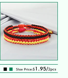Handmade Tibetan Buddhist Braided Bracelet & Bangle Adjustable Knot Lucky Original Nylon Rope Mixed Color Women Men Bracelets