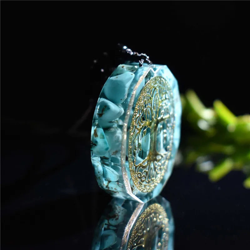 Orgonite Necklace Tree Of Life Pendant Energy Stone Reiki Chakra Yoga Necklace Healing Meditation orgonite protection Pendant