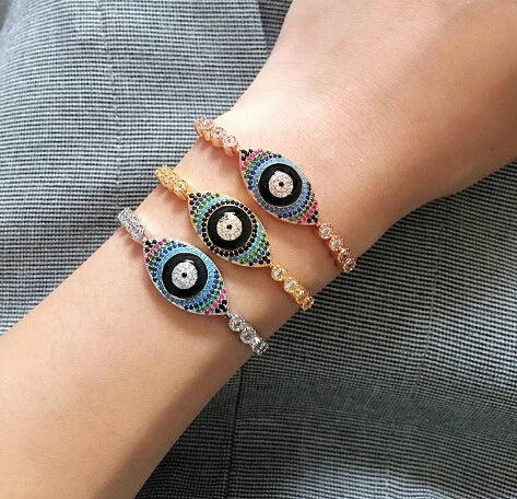 Peridot Style Evil Eye Bracelet