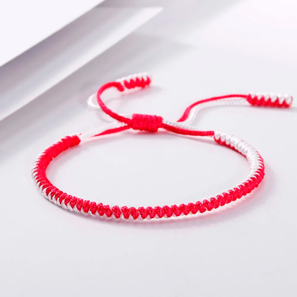 Handmade Tibetan Buddhist Braided Bracelet & Bangle Adjustable Knot Lucky Original Nylon Rope Mixed Color Women Men Bracelets