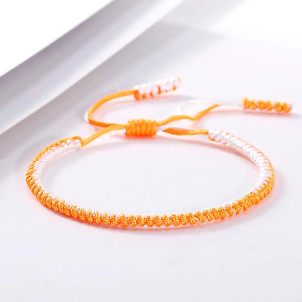 Handmade Tibetan Buddhist Braided Bracelet & Bangle Adjustable Knot Lucky Original Nylon Rope Mixed Color Women Men Bracelets