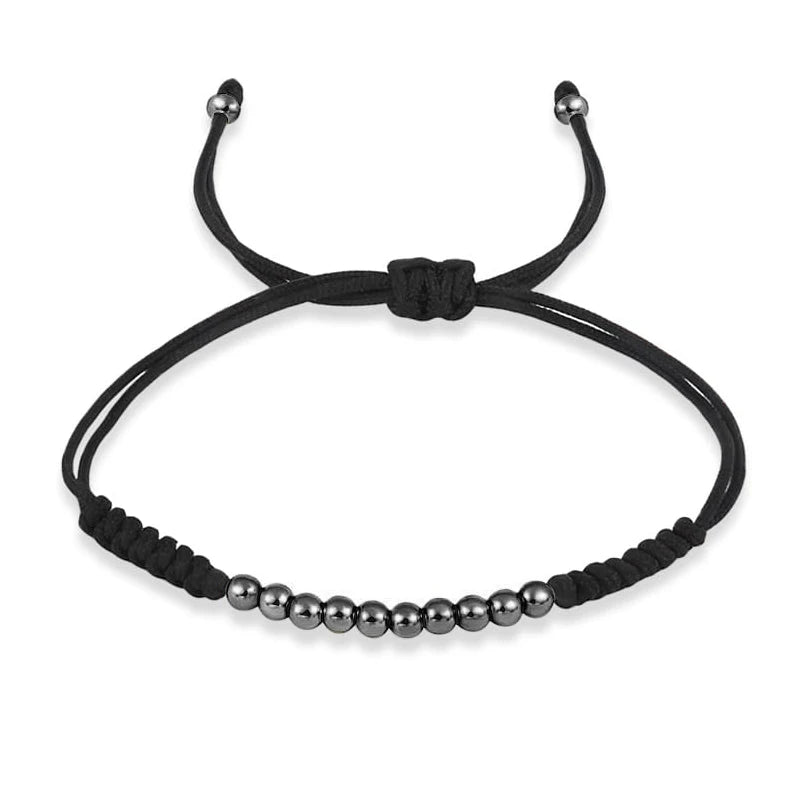 Ten Ball Gold-plated Brass Tibetan Buddhist Lucky Knot Macrame Bracelet Women 2024 New Fashion Red Black String Jewelry Present