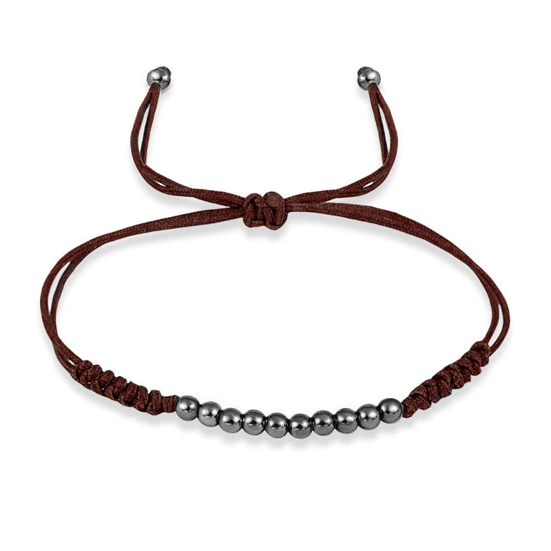 Ten Ball Gold-plated Brass Tibetan Buddhist Lucky Knot Macrame Bracelet Women 2024 New Fashion Red Black String Jewelry Present