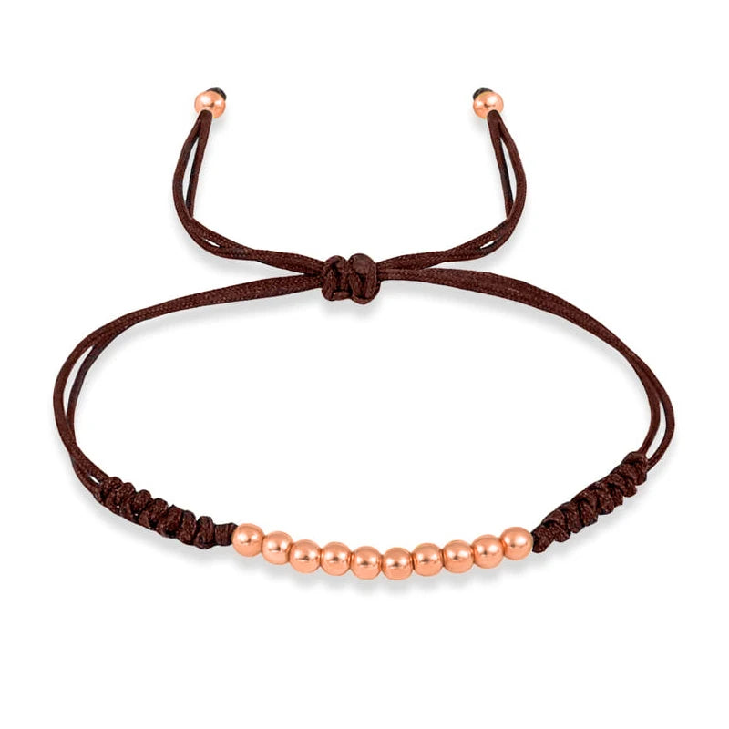 Ten Ball Gold-plated Brass Tibetan Buddhist Lucky Knot Macrame Bracelet Women 2024 New Fashion Red Black String Jewelry Present