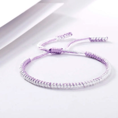 Handmade Tibetan Buddhist Braided Bracelet & Bangle Adjustable Knot Lucky Original Nylon Rope Mixed Color Women Men Bracelets
