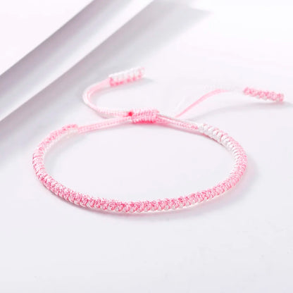 Handmade Tibetan Buddhist Braided Bracelet & Bangle Adjustable Knot Lucky Original Nylon Rope Mixed Color Women Men Bracelets