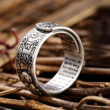 Feng Shui Pixiu Mantra Ring - Wealth & Protection