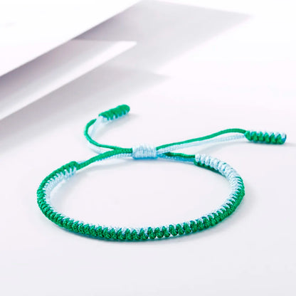 Handmade Tibetan Buddhist Braided Bracelet & Bangle Adjustable Knot Lucky Original Nylon Rope Mixed Color Women Men Bracelets