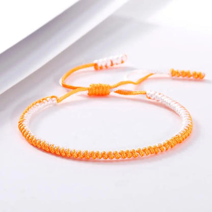 Handmade Tibetan Buddhist Braided Bracelet & Bangle Adjustable Knot Lucky Original Nylon Rope Mixed Color Women Men Bracelets