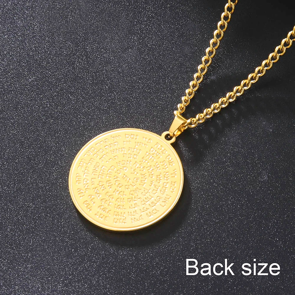 Dawapara King of Solomon Pendant Archangel Michael Sigil Necklace Protection Courage Power and Strength Amulet Stainless Steel