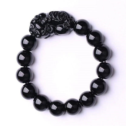 Black Obsidian Pixiu Bracelet - Wealth Protection